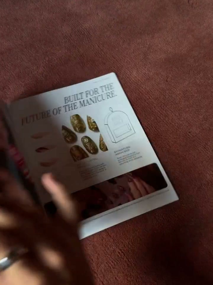 A Rave Nailz brochure reading Built for the future of the manicure